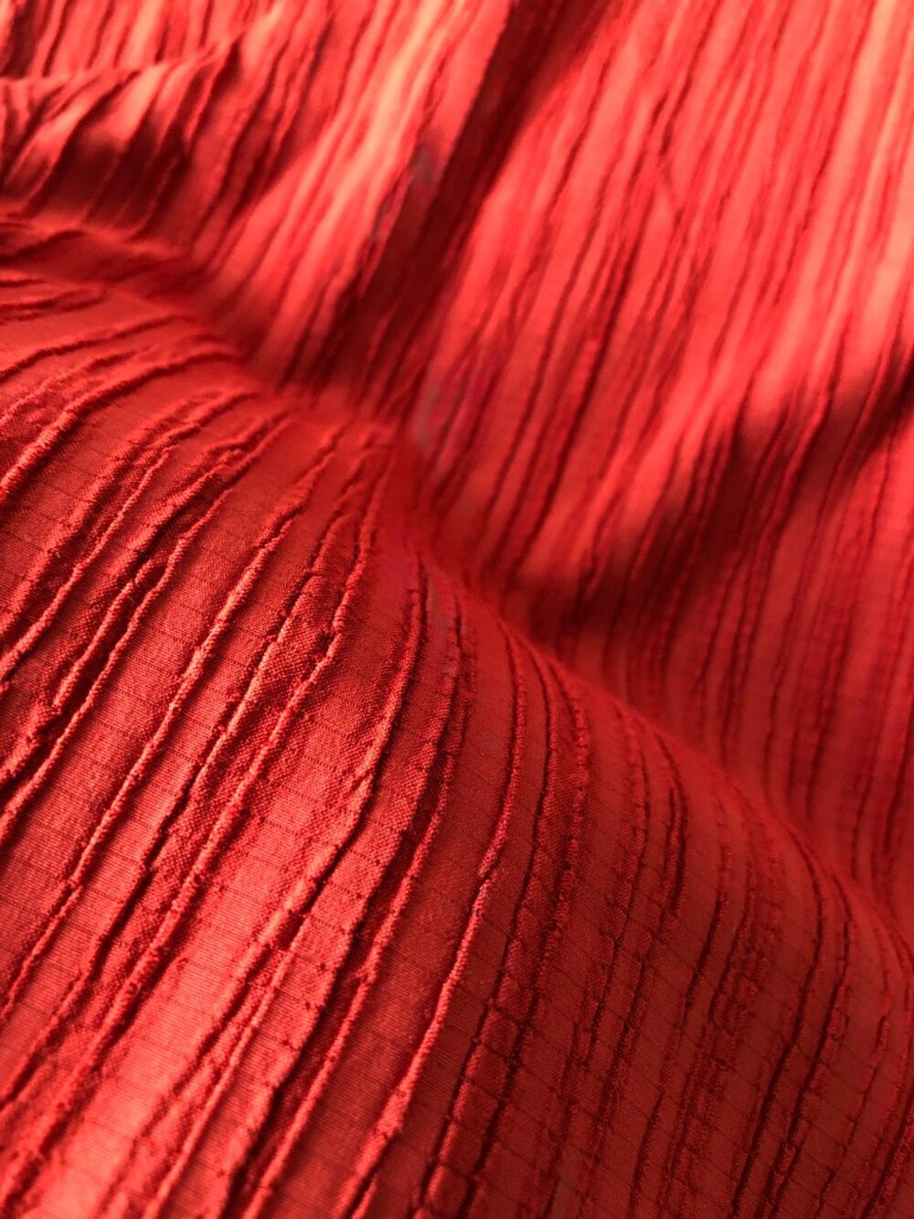 Red Textured Easy Pants - Picture 6 of 7